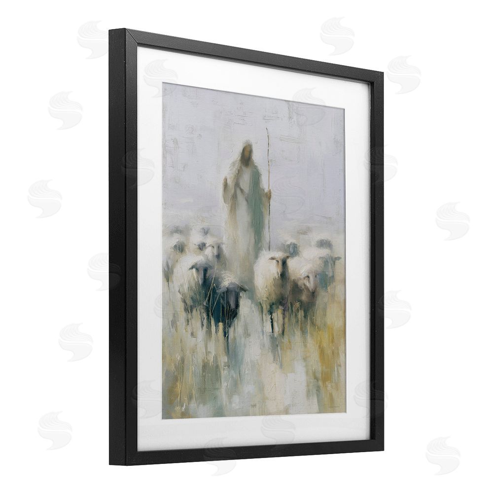 Svetlana Aleynikova The Gentle Guide Shepherd Black Framed Print Under Glass Wall Art