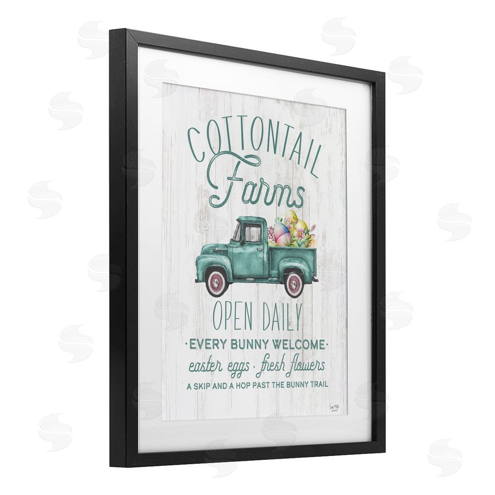 Lux + Me Designs Antique Cottontail Farms Black Framed Print Under Glass Wall Art