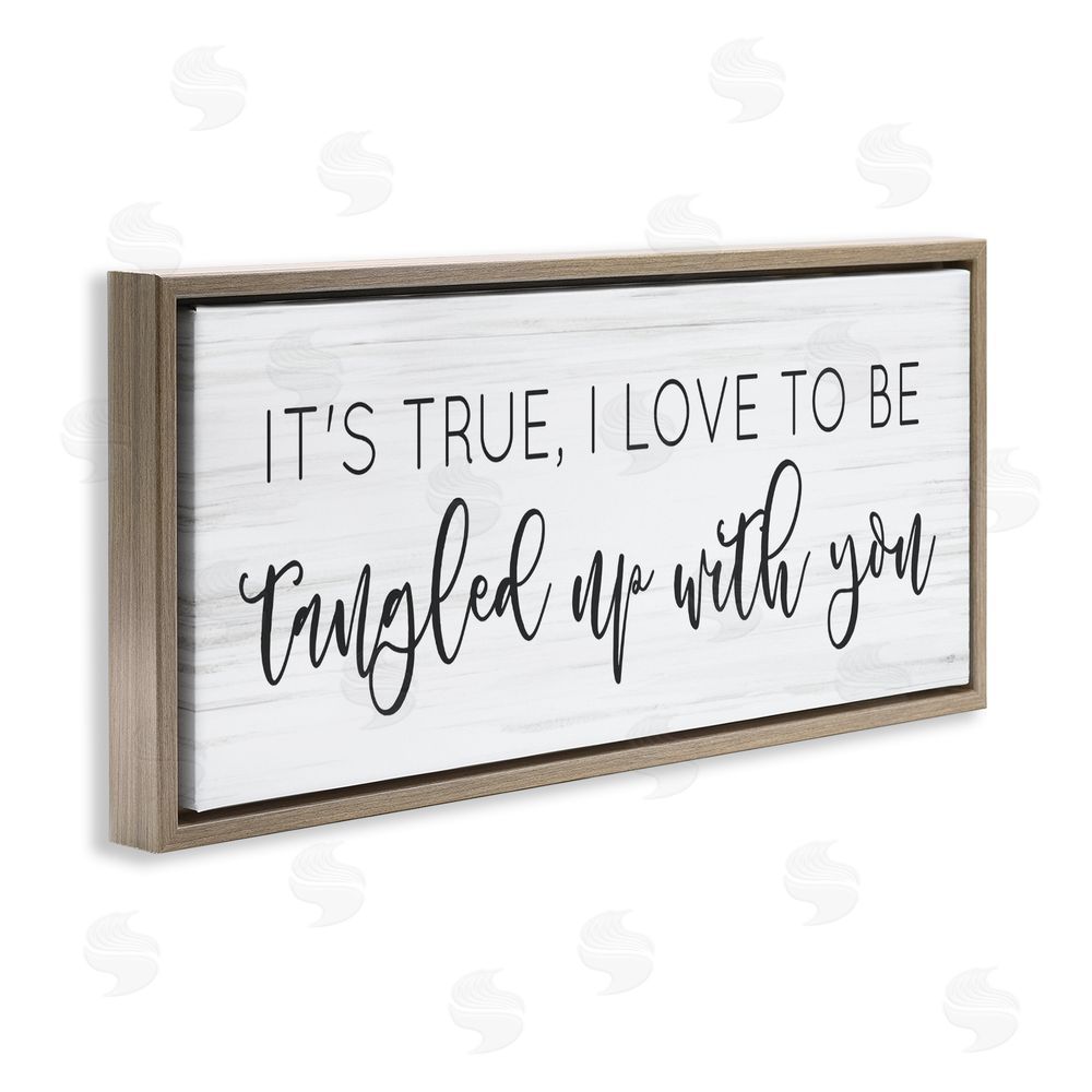 Lux + Me Designs Tangled Up With You Brown Floating Frame Canvas Wall Art Print