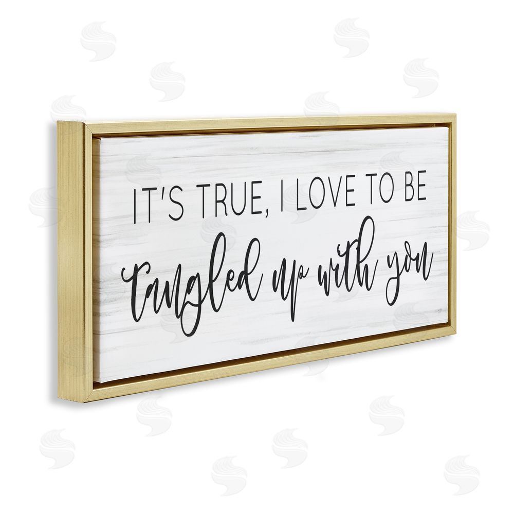 Lux + Me Designs Tangled Up With You Gold Floating Frame Canvas Wall Art Print