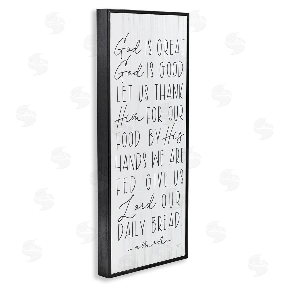 Lux + Me Designs God Is Great & Good Black Framed Giclee Wall Art Print