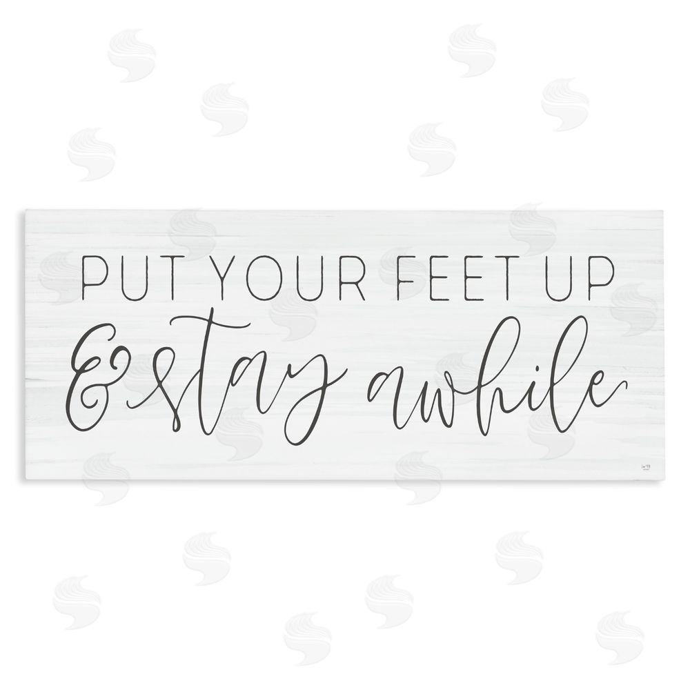 Lux + Me Designs Put Your Feet Up Stretched Canvas Wall Art Print