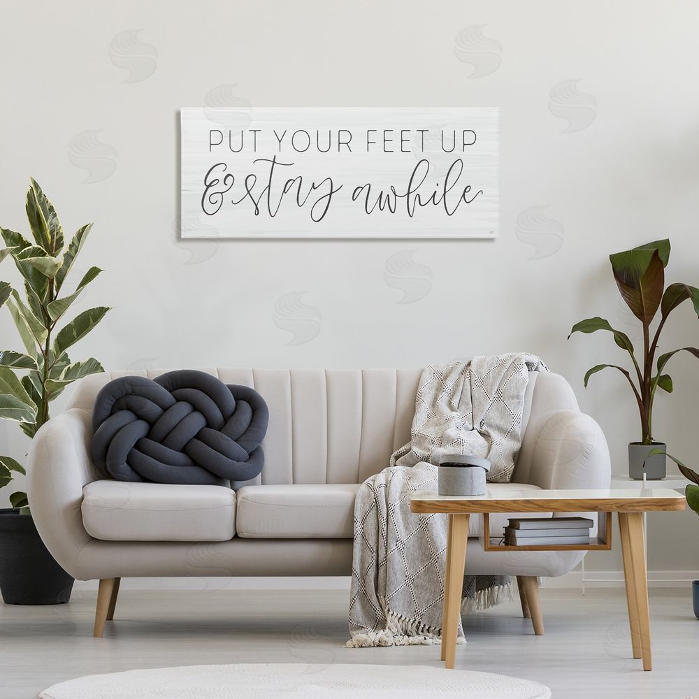 Lux + Me Designs Put Your Feet Up Canvas Wall Art Print in Room