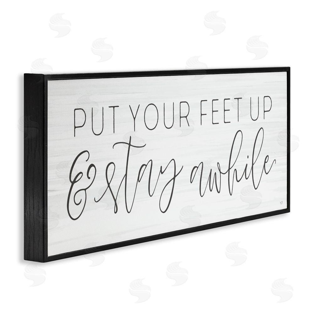 Lux + Me Designs Put Your Feet Up Black Framed Giclee Wall Art Print