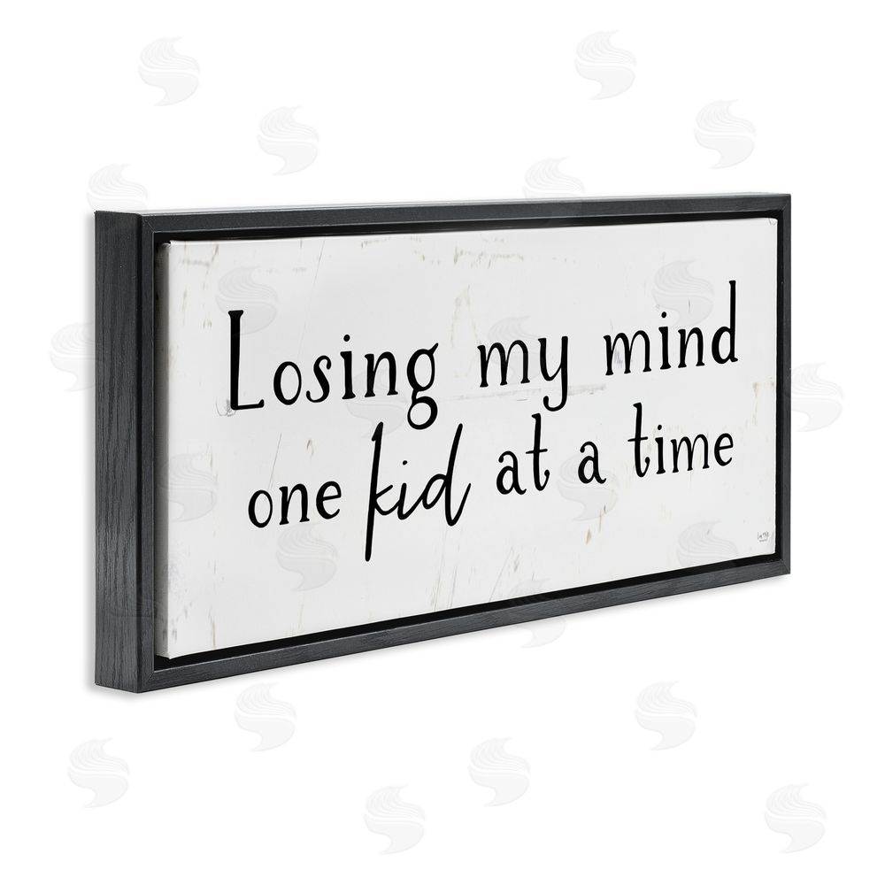 Lux + Me Designs One Kid At A Time Black Floating Frame Canvas Wall Art Print