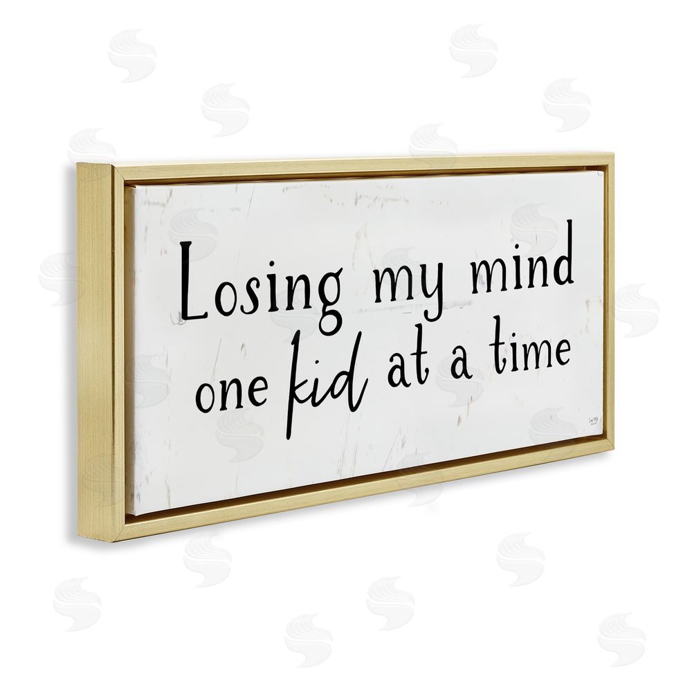 Lux + Me Designs One Kid At A Time Gold Floating Frame Canvas Wall Art Print