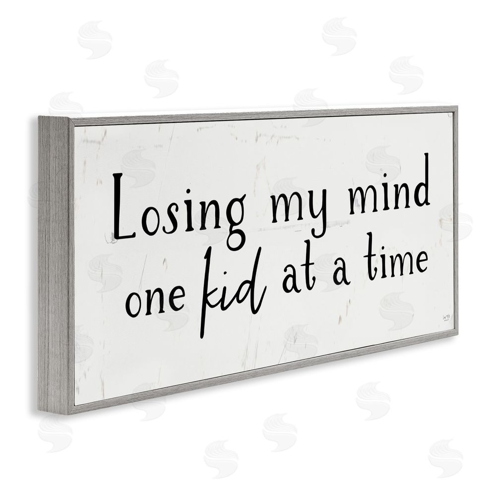 Lux + Me Designs One Kid At A Time Gray Framed Giclee Wall Art Print