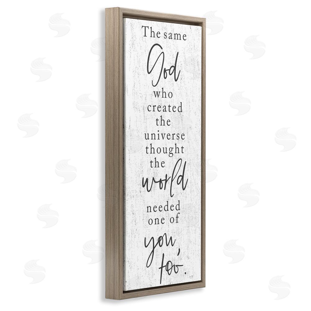 Lux + Me Designs The Same God Quote Brown Floating Frame Canvas Wall Art Print