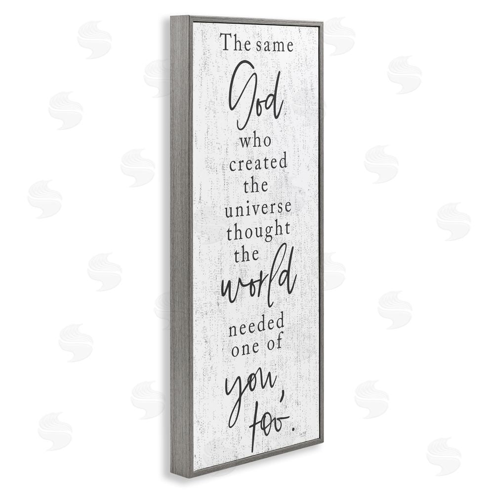 Lux + Me Designs The Same God Quote Gray Framed Giclee Wall Art Print