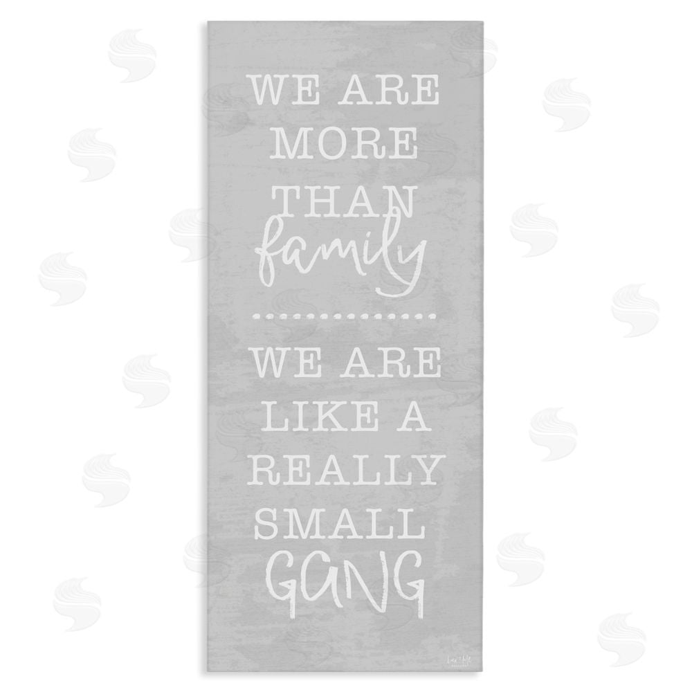 Lux + Me Designs Really Small Gang Family Stretched Canvas Wall Art Print