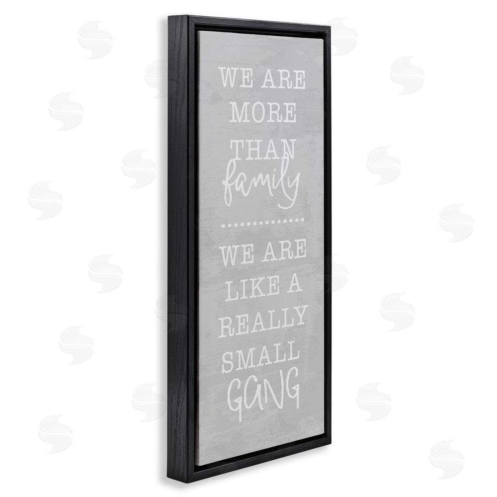 Lux + Me Designs Really Small Gang Family Black Floating Frame Canvas Wall Art Print