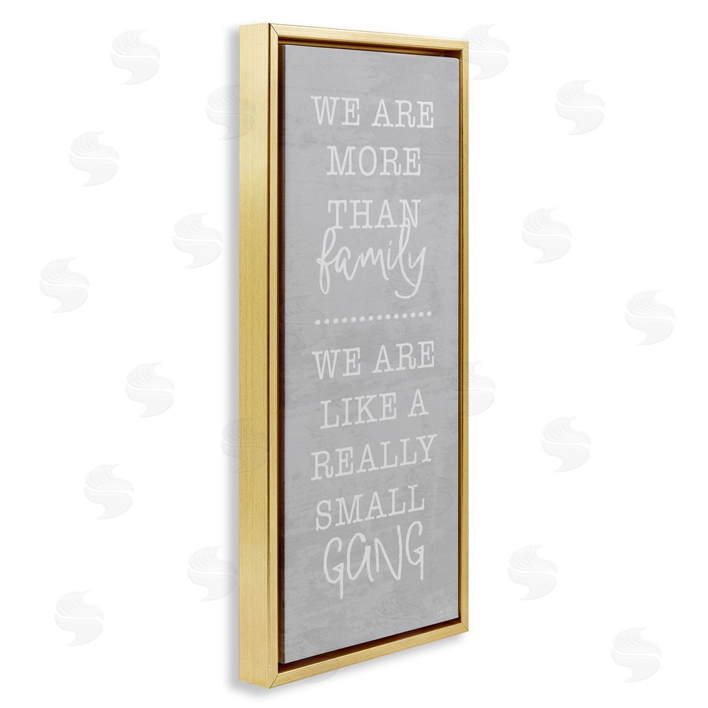 Lux + Me Designs Really Small Gang Family Gold Floating Frame Canvas Wall Art Print