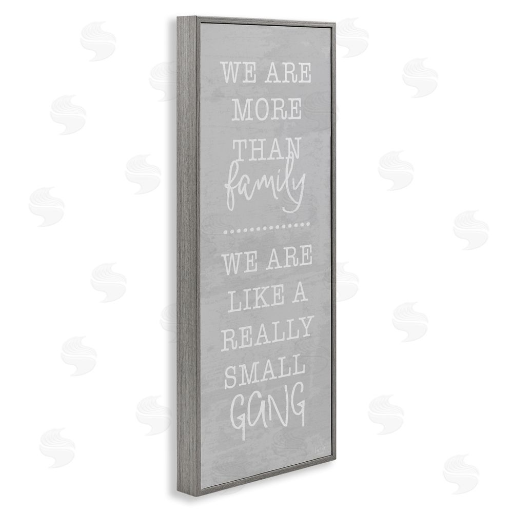 Lux + Me Designs Really Small Gang Family Gray Framed Giclee Wall Art Print