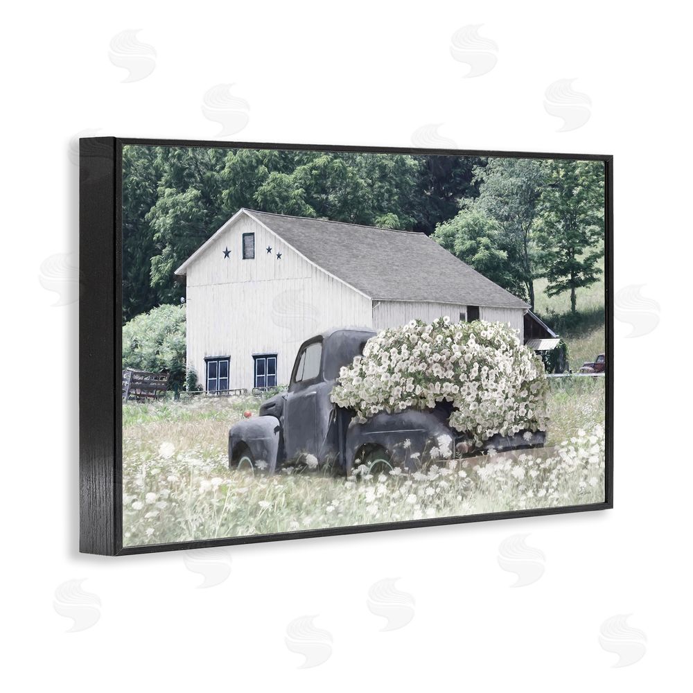 Lori Deiter Bed Full Of Blossoms Black Framed Giclee Wall Art Print