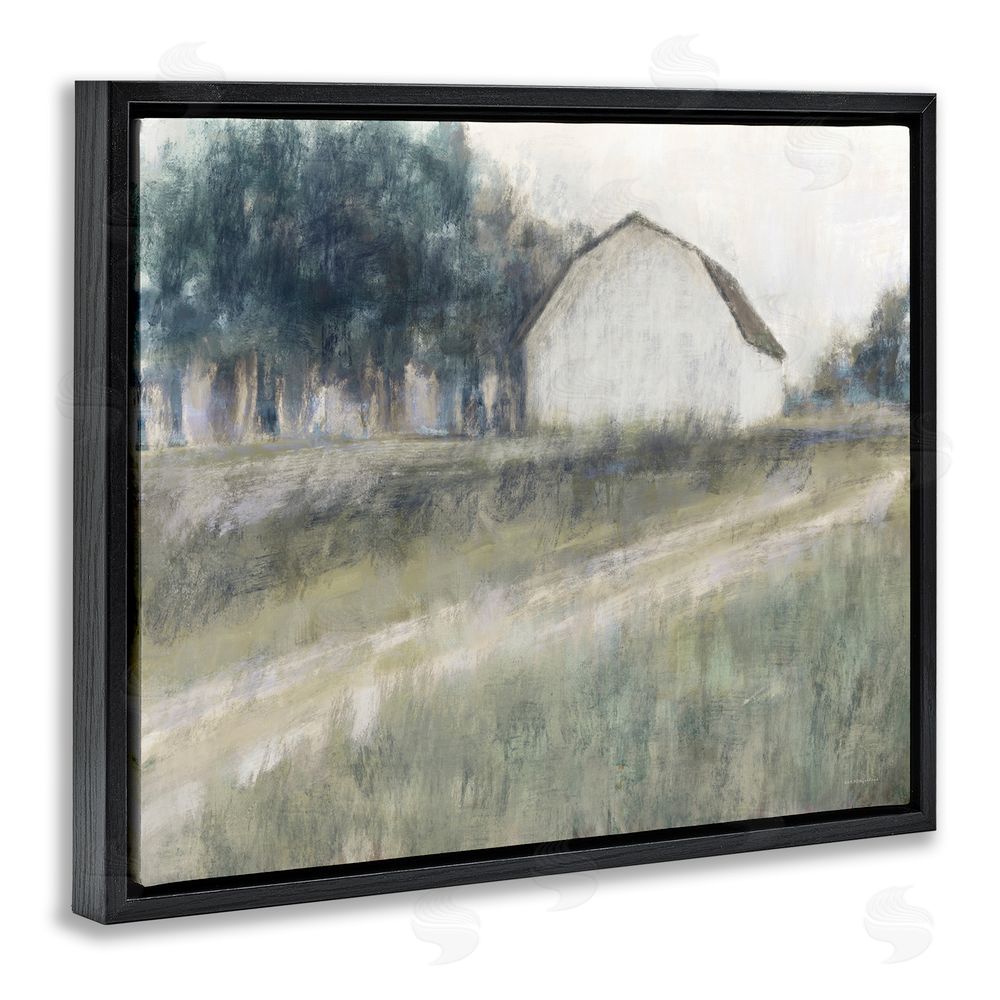 Kamdon Kreations Another Path Abstraction Black Floating Frame Canvas Wall Art Print