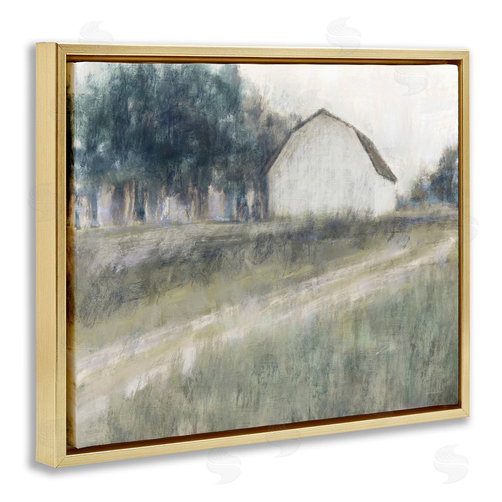 Kamdon Kreations Another Path Abstraction Gold Floating Frame Canvas Wall Art Print