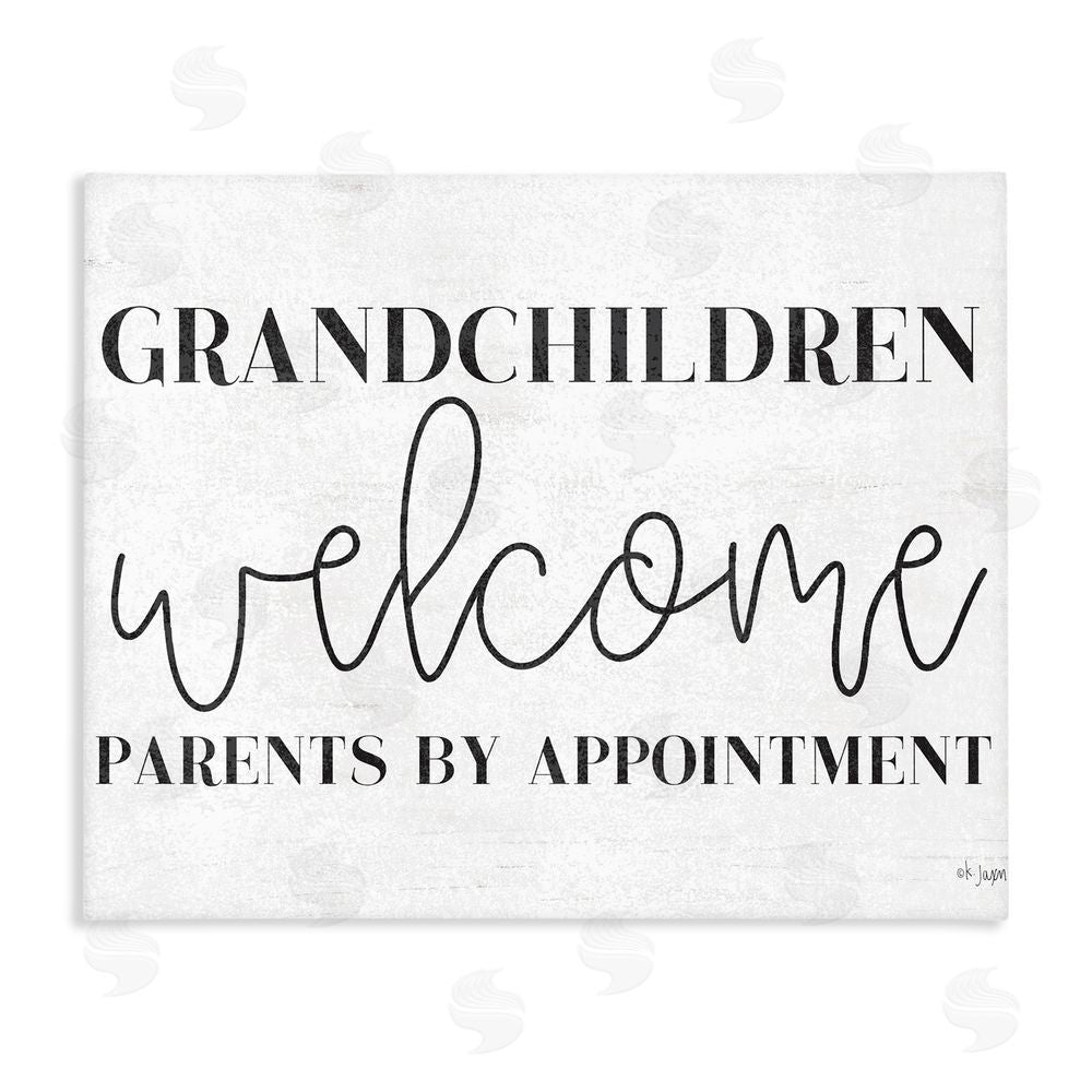 Jaxn Blvd. Grandchildren Welcome Parents by Appointment Stretched Canvas Wall Art Print