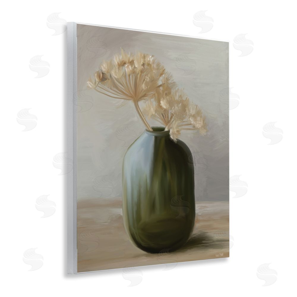 House Fenway Dried Blooms in Green Vase Wall Plaque Art Print