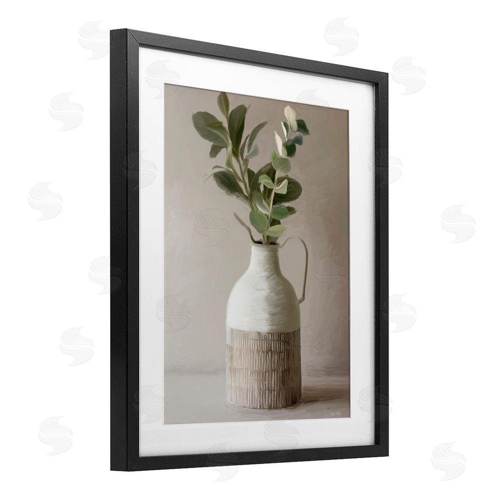House Fenway Eucalyptus In Vase Black Framed Print Under Glass Wall Art