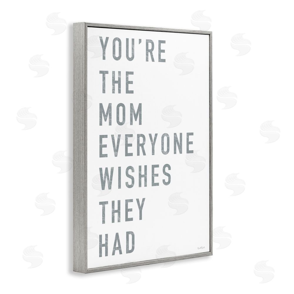 Elizabeth Tyndall Mother Appreciation Quote Gray Framed Giclee Wall Art Print