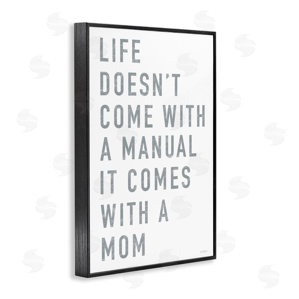 Elizabeth Tyndall Life Manual Is Mom Black Framed Giclee Wall Art Print