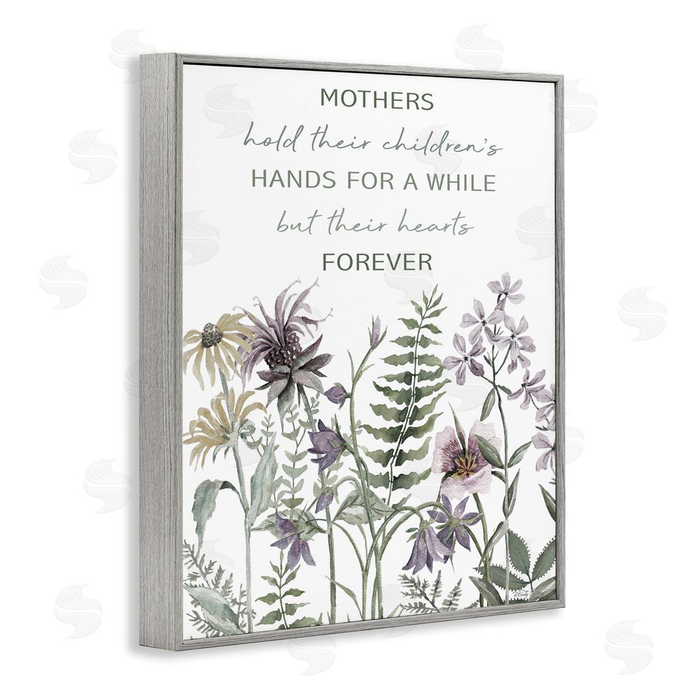 Cindy Jacobs Mother's Hold Parenting Sentiment Gray Framed Giclee Wall Art Print