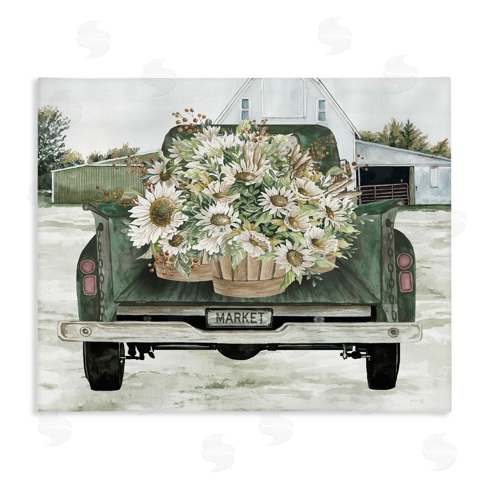 Cindy Jacobs Country Flower Delivery Baskets Stretched Canvas Wall Art