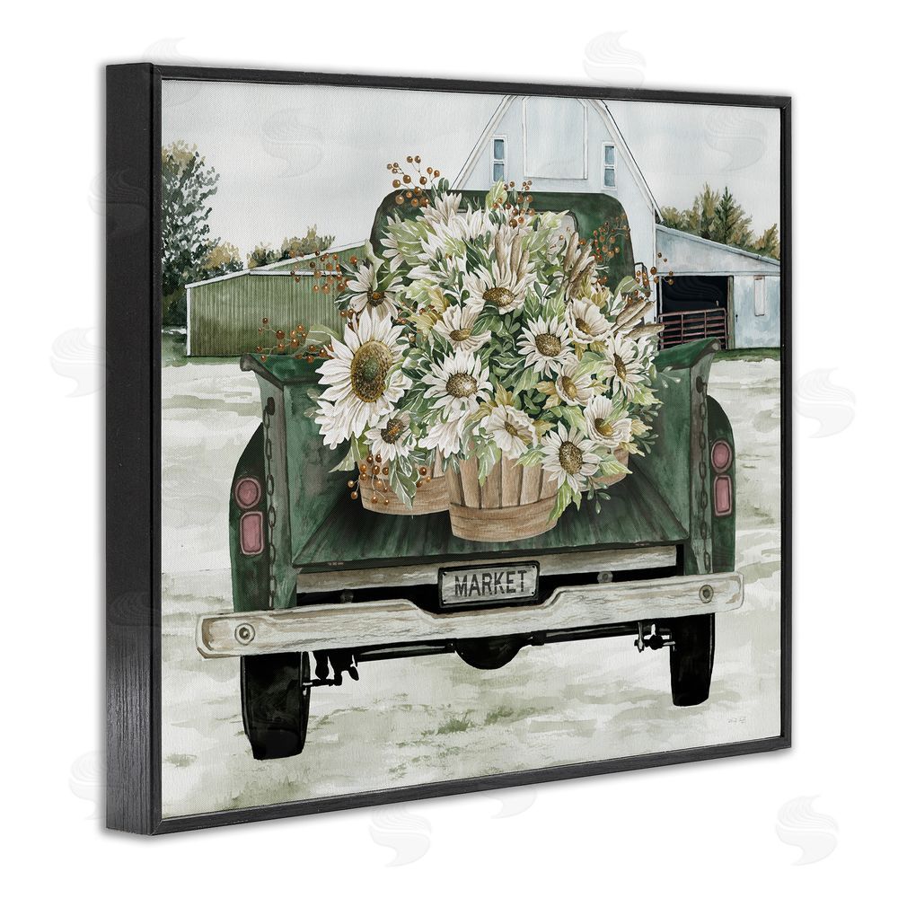 Cindy Jacobs Country Flower Delivery Baskets Black Framed Giclee Wall Art Print