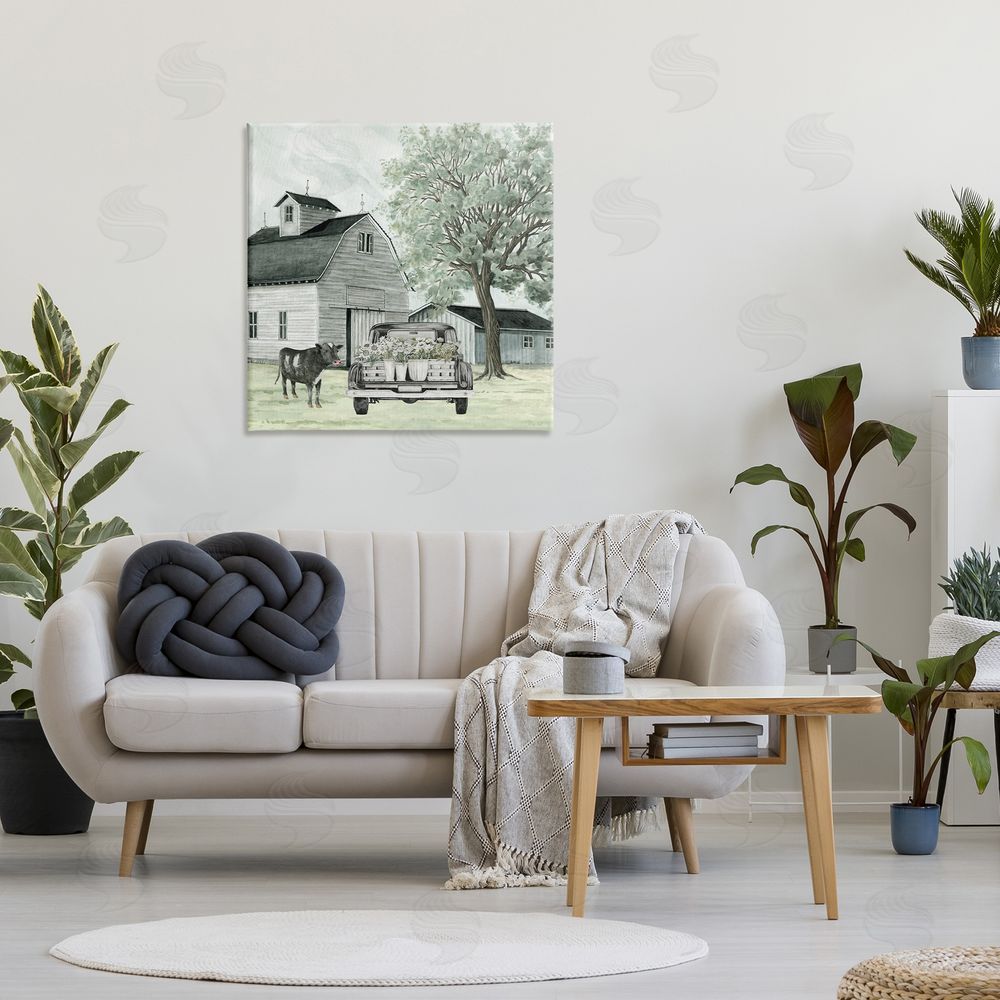 Cindy Jacobs Buttercup's Flowers on Farm Stretched Canvas Wall Art in Room