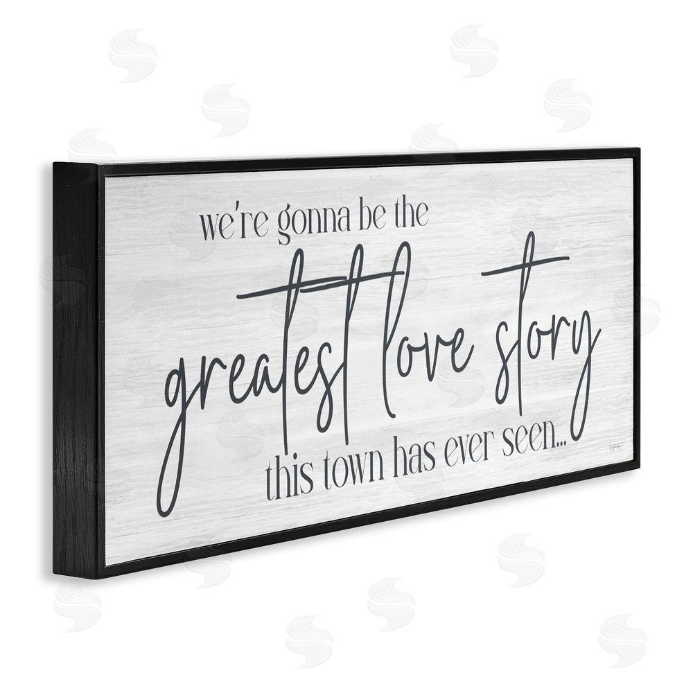 Susie Boyer Greatest Love Story Message Black Framed Giclee Wall Art Print