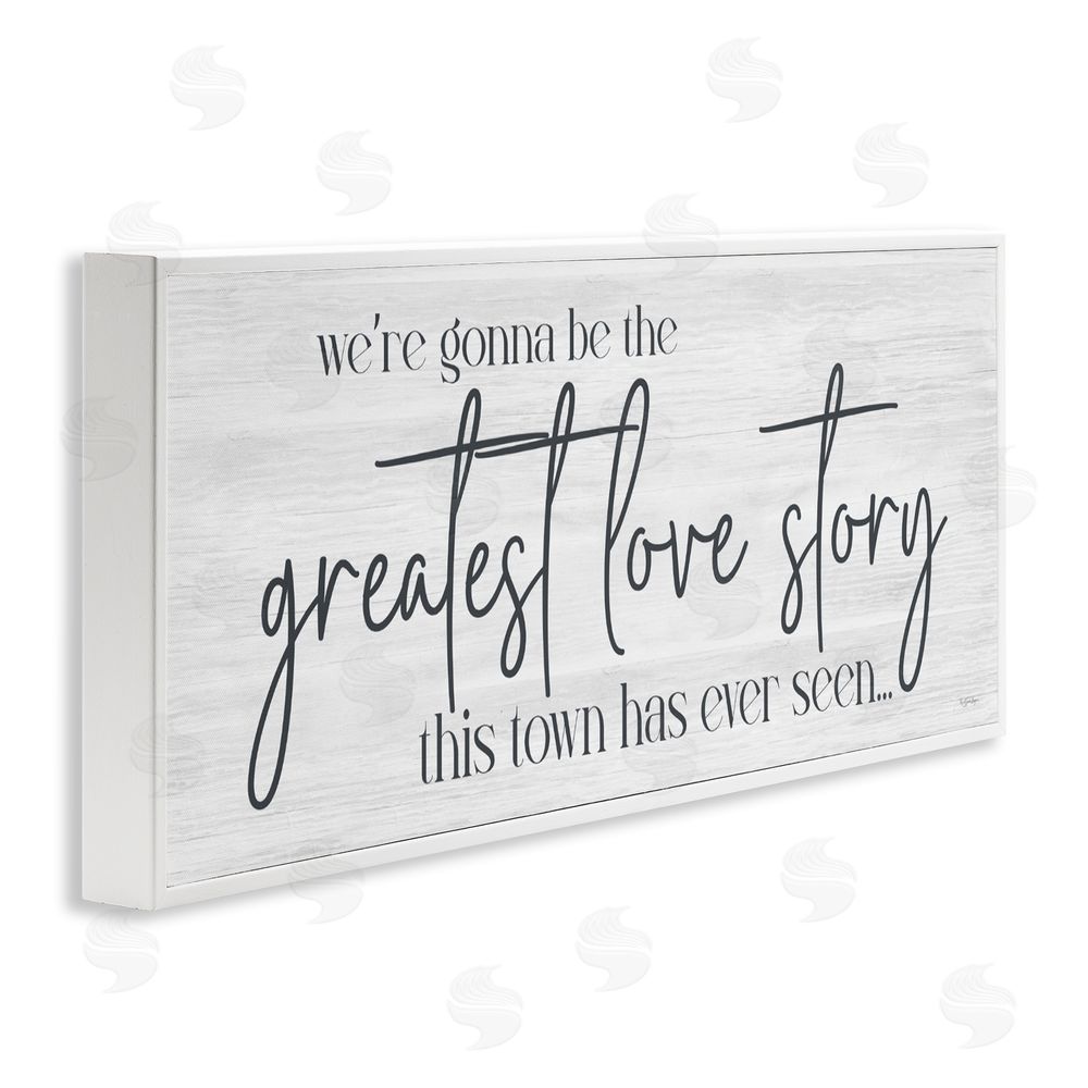 Susie Boyer Greatest Love Story Message White Framed Giclee Wall Art Print