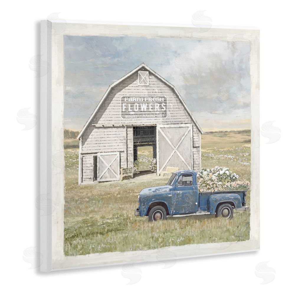 Amber Sterling Rustic Flower Barn Wall Plaque Art Print