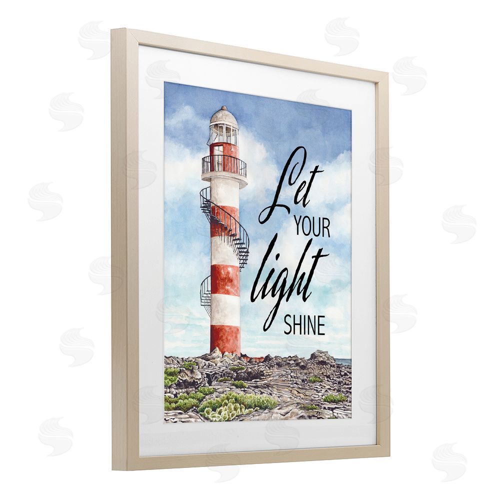 Cindy Jacobs Let Your Light Shine Beacon Birch Framed Print Under Glass Wall Art