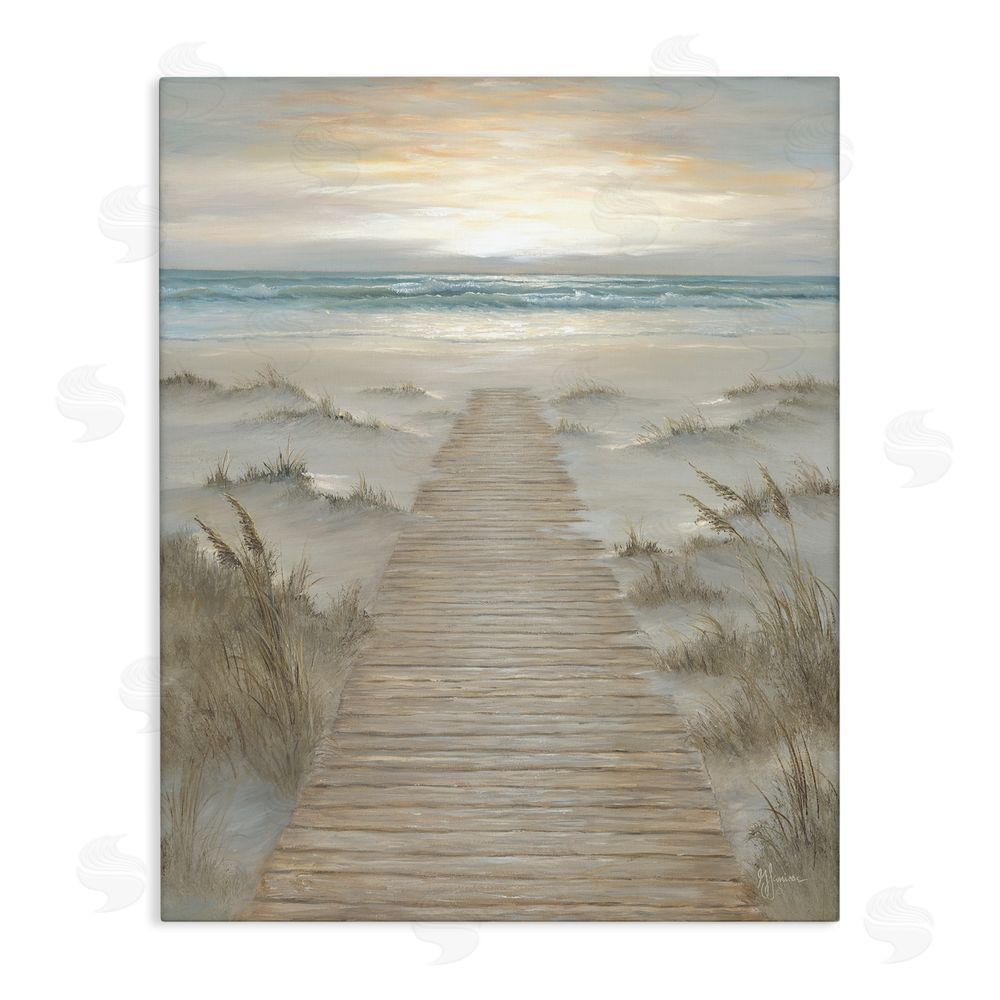Georgia Janisse The Path Towards Sunrise Stretched Canvas Wall Art Print