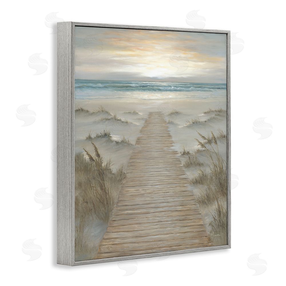 Georgia Janisse The Path Towards Sunrise Gray Framed Giclee Wall Art Print