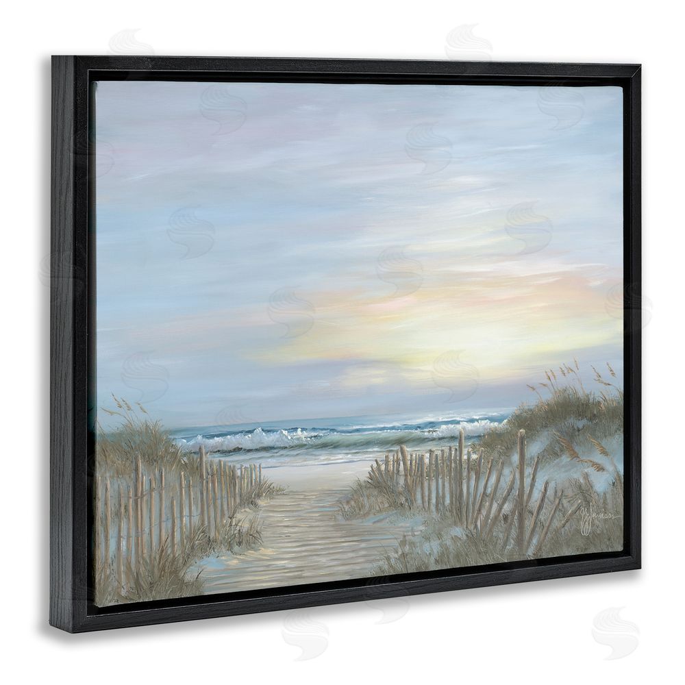 Georgia Janisse Serenity Path Sunset Black Floating Frame Canvas Wall Art Print