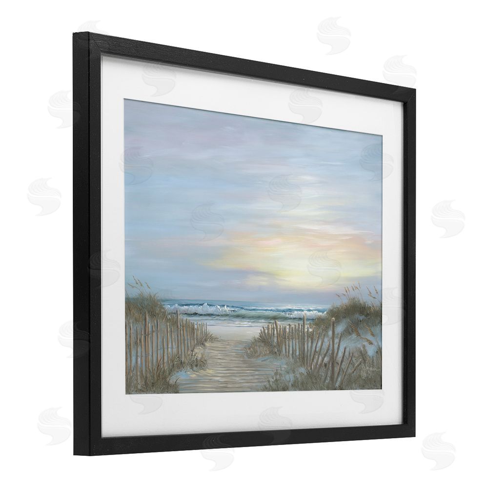 Georgia Janisse Serenity Path Sunset Black Framed Print Under Glass Wall Art