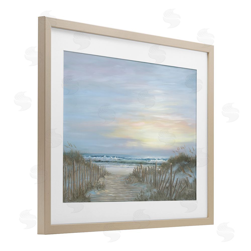 Georgia Janisse Serenity Path Sunset Birch Framed Print Under Glass Wall Art