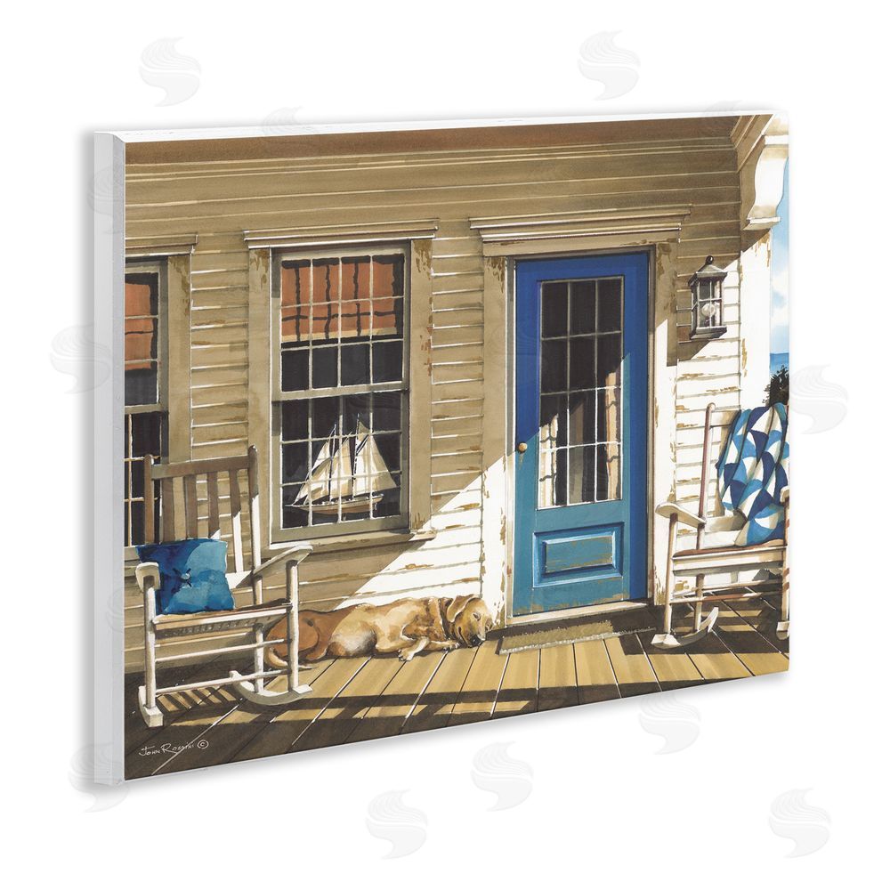 John Rossini Front Porch Gathering Wall Plaque Art Print