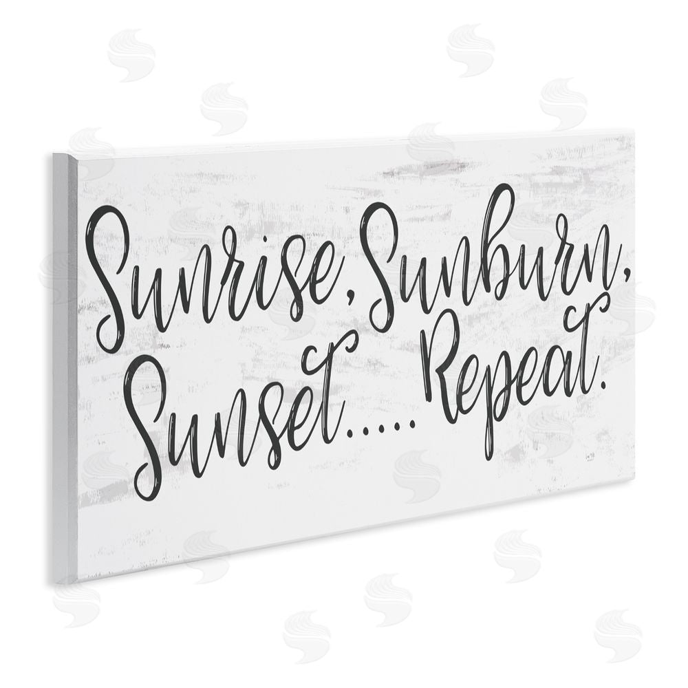 Lux + Me Designs Sunrise Sunburn Sunset Repeat Wall Plaque Art Print