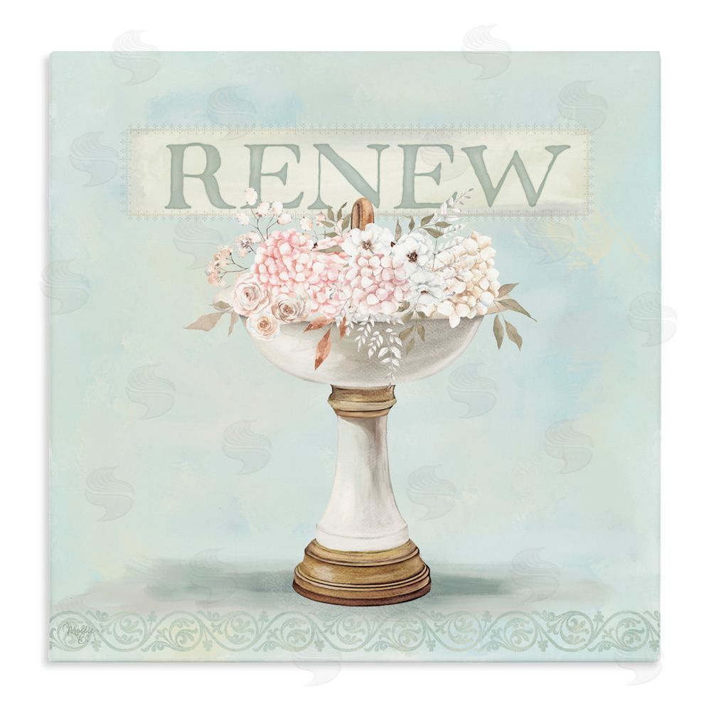 Mollie B. Renew Floral Sink Stretched Canvas Wall Art Print