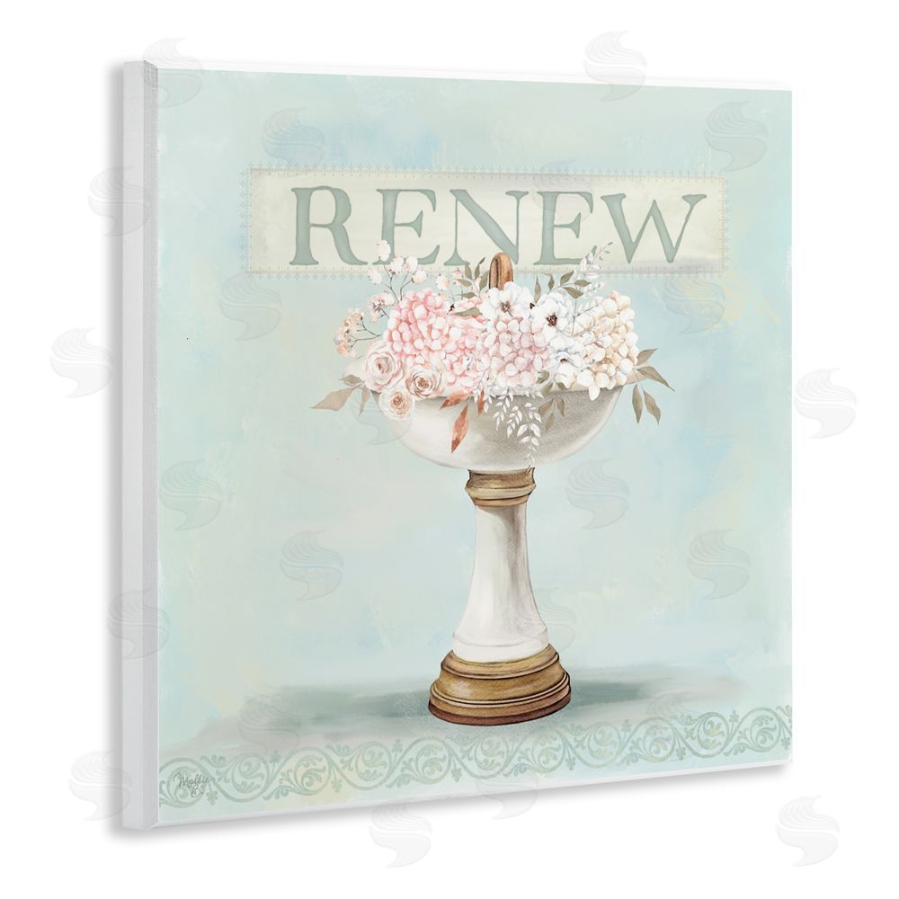 Mollie B. Renew Floral Sink Wall Plaque Art Print