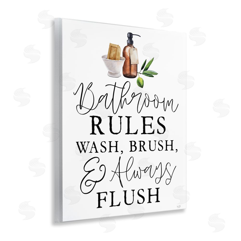 Lux + Me Designs Wash Brush & Always Flush Wall Plaque Art Print