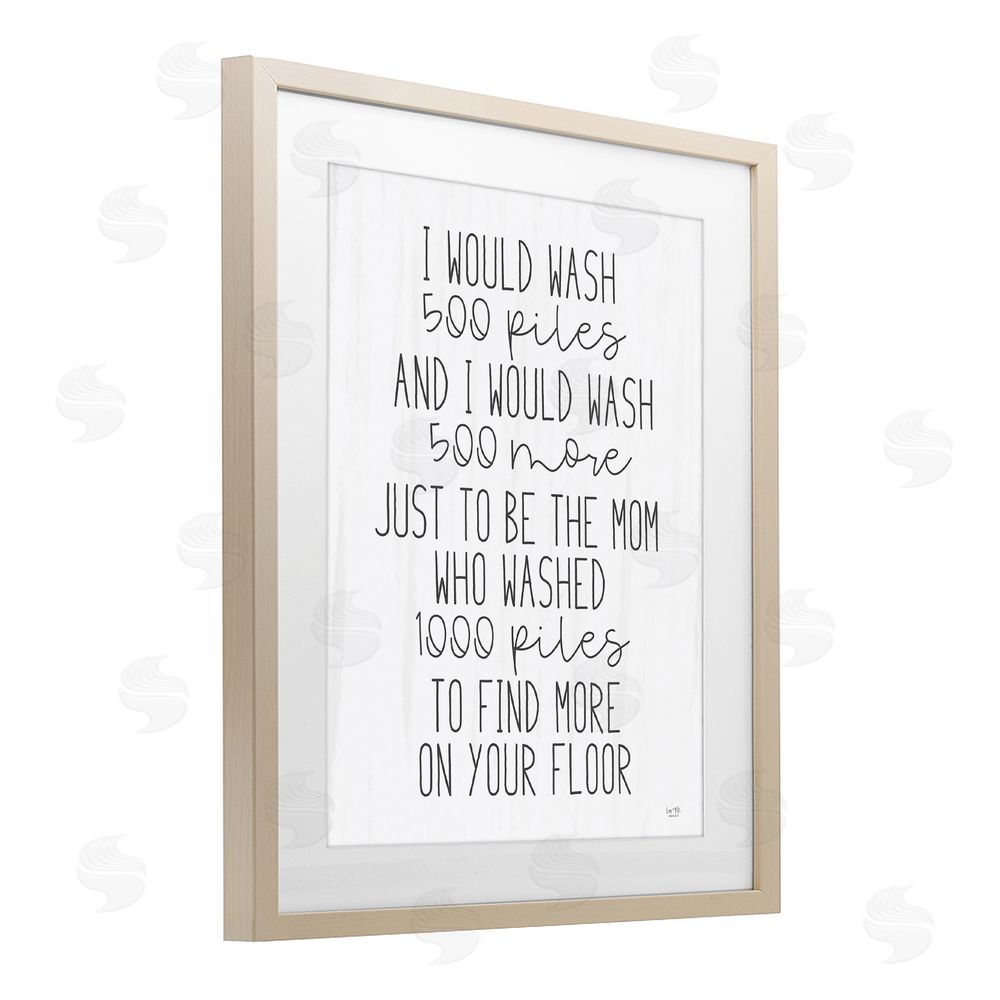 Lux + Me Designs Would Wash 500 Piles Birch Framed Print Under Glass Wall Art