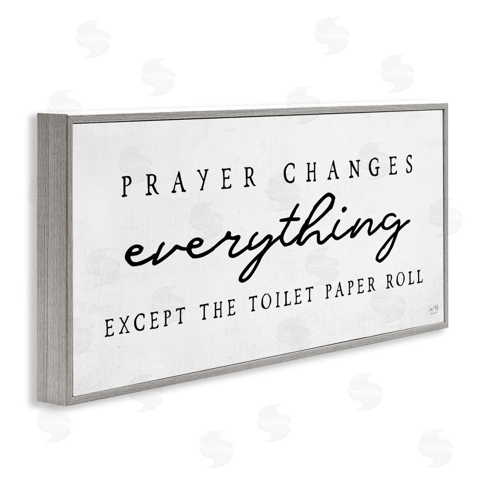 Lux + Me Designs Funny Prayer Changes Everything Gray Framed Giclee Wall Art Print