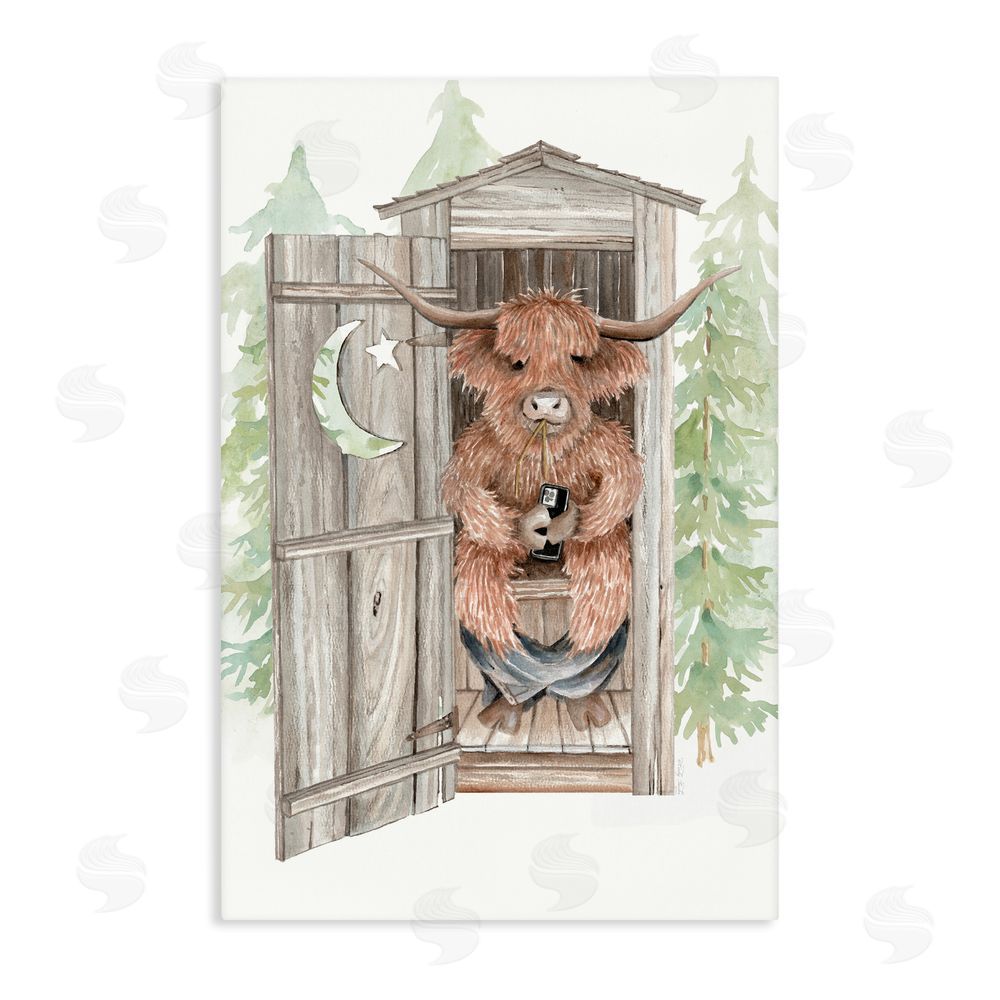 Cindy Jacobs Lost In Scroll Outhouse Stretched Canvas Wall Art Print