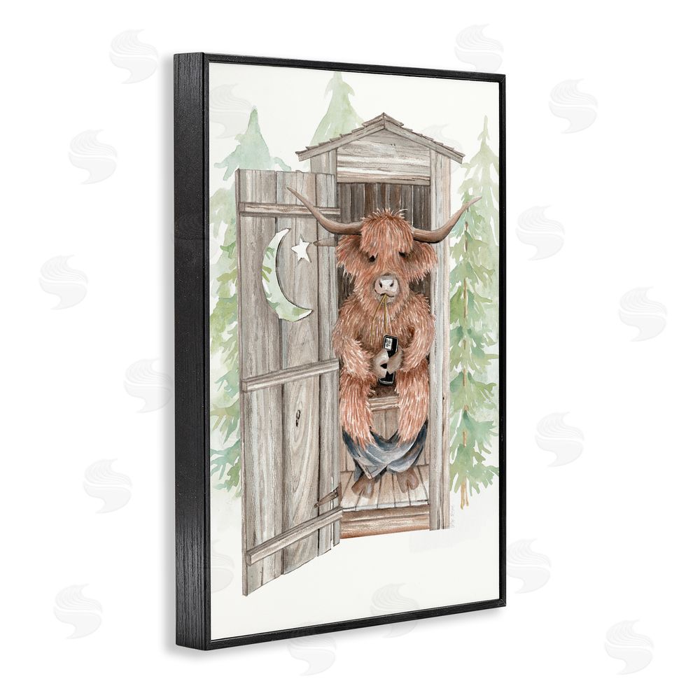 Cindy Jacobs Lost In Scroll Outhouse Black Framed Giclee Wall Art Print