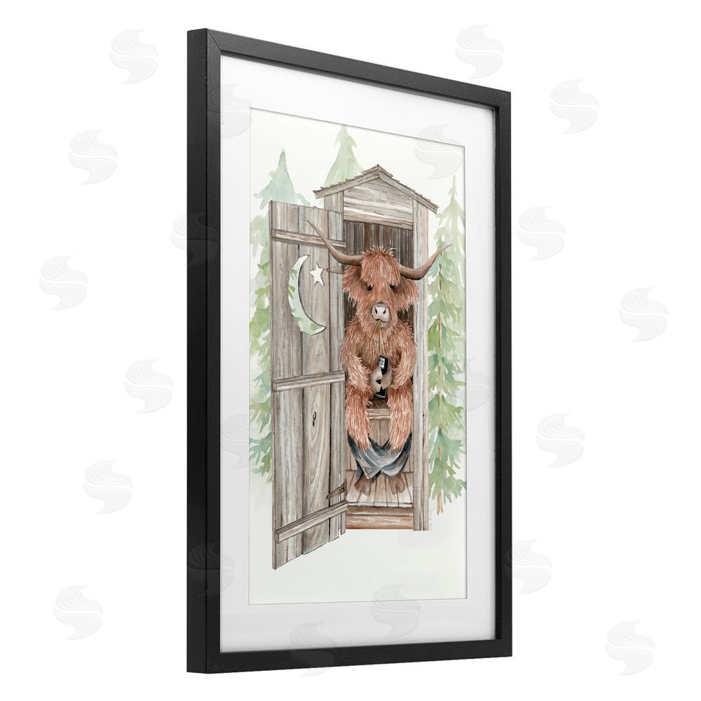 Cindy Jacobs Lost In Scroll Outhouse Black Framed Print Under Glass Wall Art