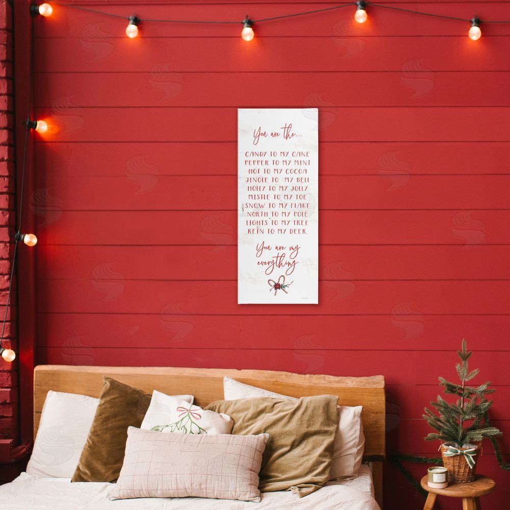 Cindy Jacobs My Everything Holiday Romance Stretched Canvas Wall Art Print in Room
