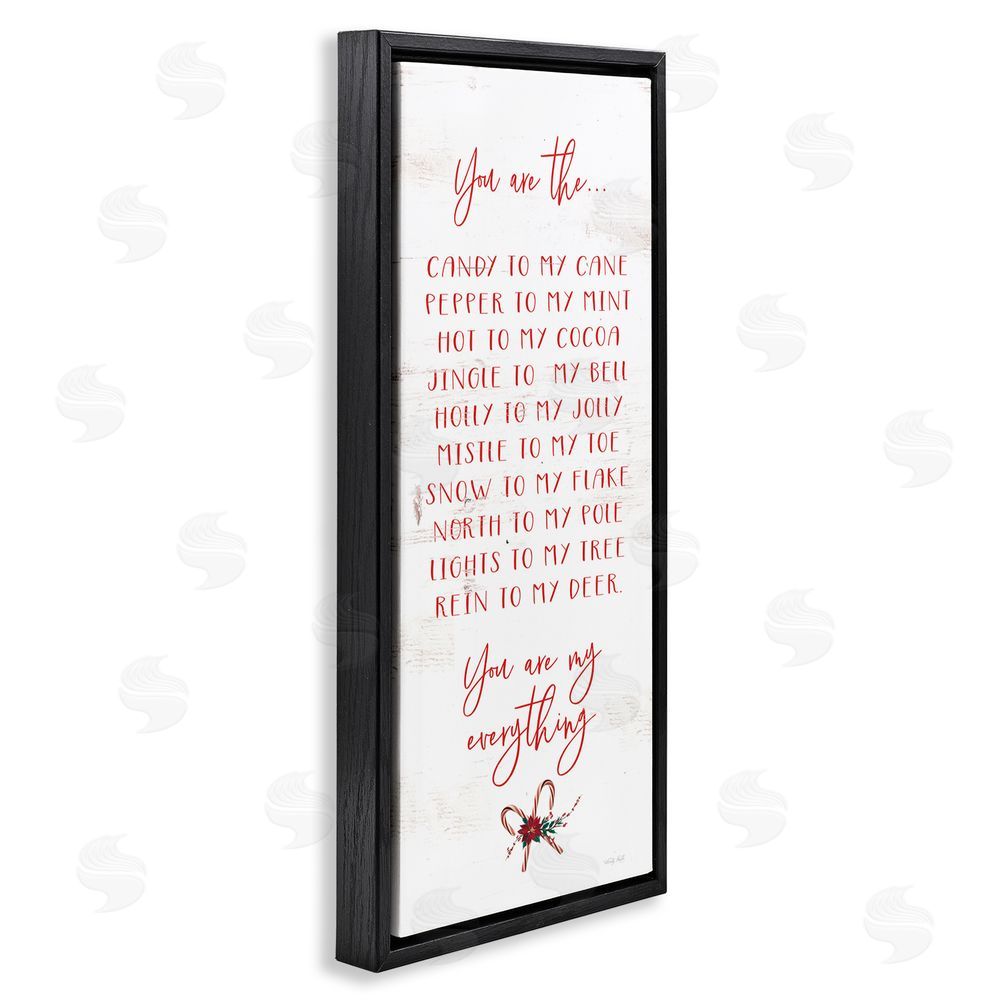 Cindy Jacobs My Everything Holiday Romance Black Floating Frame Canvas Wall Art Print